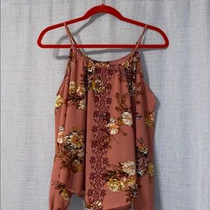 Pink flowered blouse